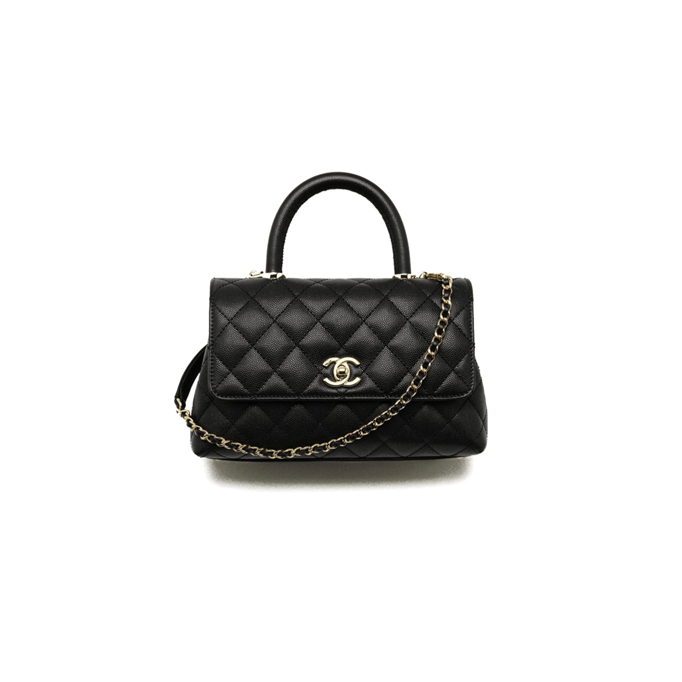 CHANEL SMALL TOP HANDLE FLAP BAG A92990 (24*14*10cm)